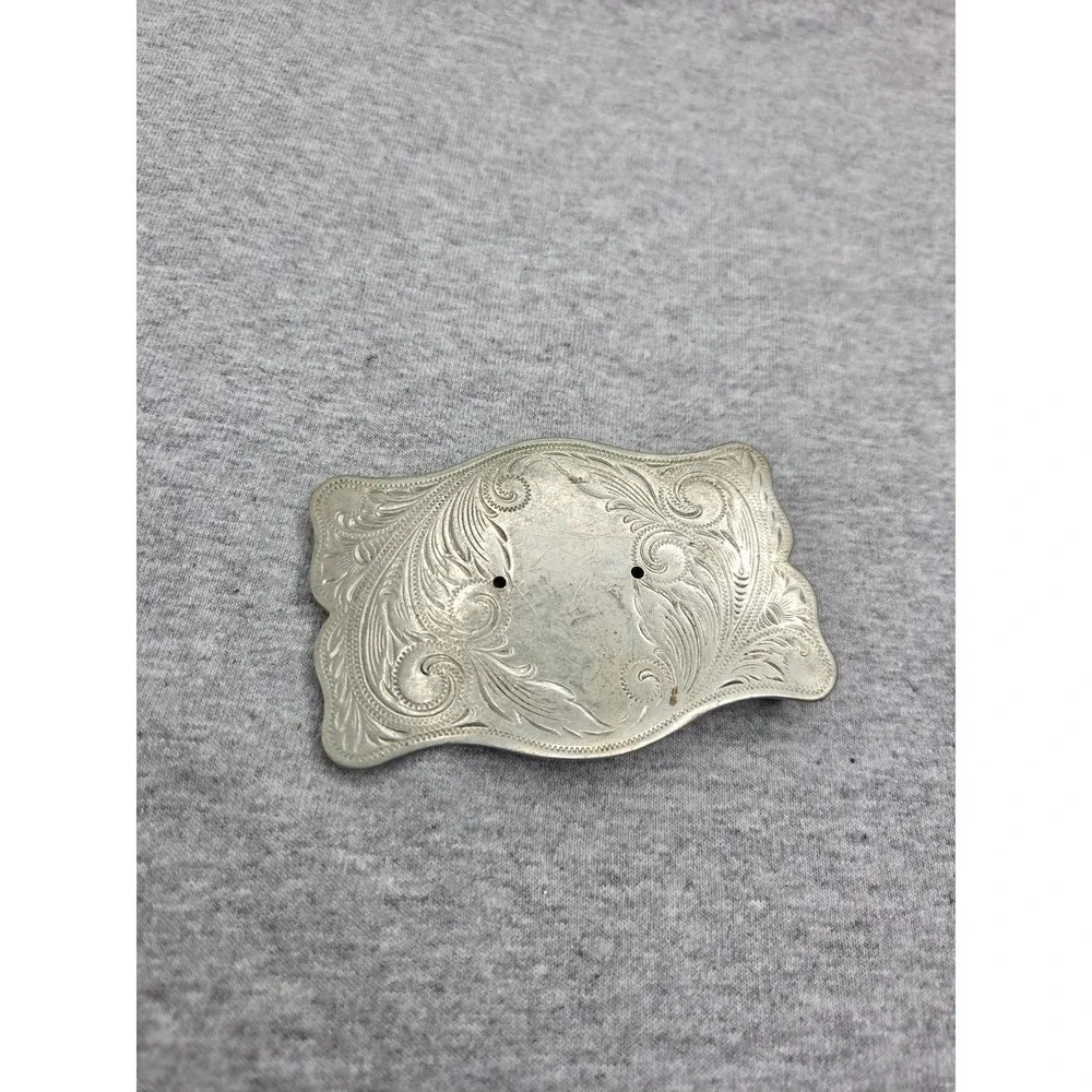 Vintage Large Nickel Silver Filigree Southwestern Belt Buckle Western